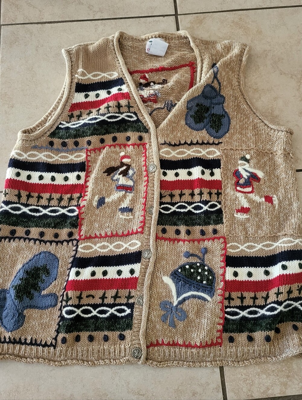 Nut Cracker 80's Knit Christmas Vest 1x
